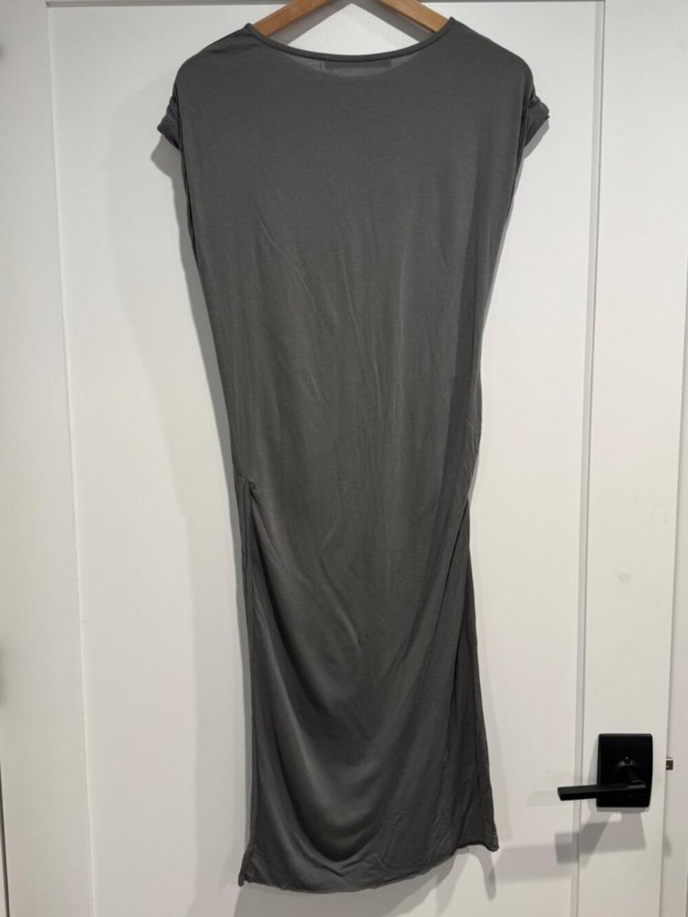 Draped Ruched Midi Dress
